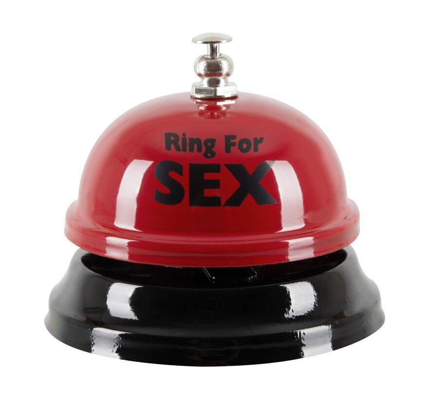 Звонок настольный "RING FOR SEX" бордовый