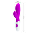 Силиконовый вибратор с дополнительной стимуляцией клитора Pretty Love Newman Vibrator Purple