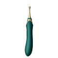 Мультифункциональный вибратор Zalo — Bess 2 Turquoise Green, 4 насадки, подогрев