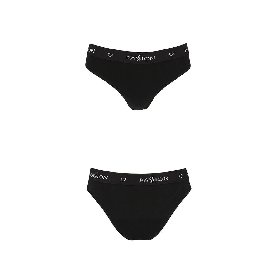 Трусики-слипы из хлопка с эластаном PS004 PANTIES black L - Passion