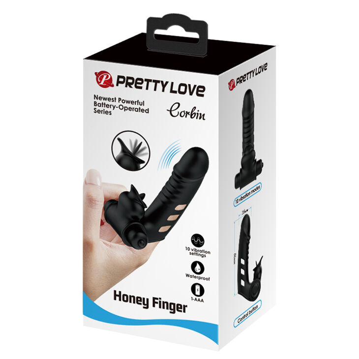 Насадка на палец - Pretty Love Corbin Finger Vibrator Black
