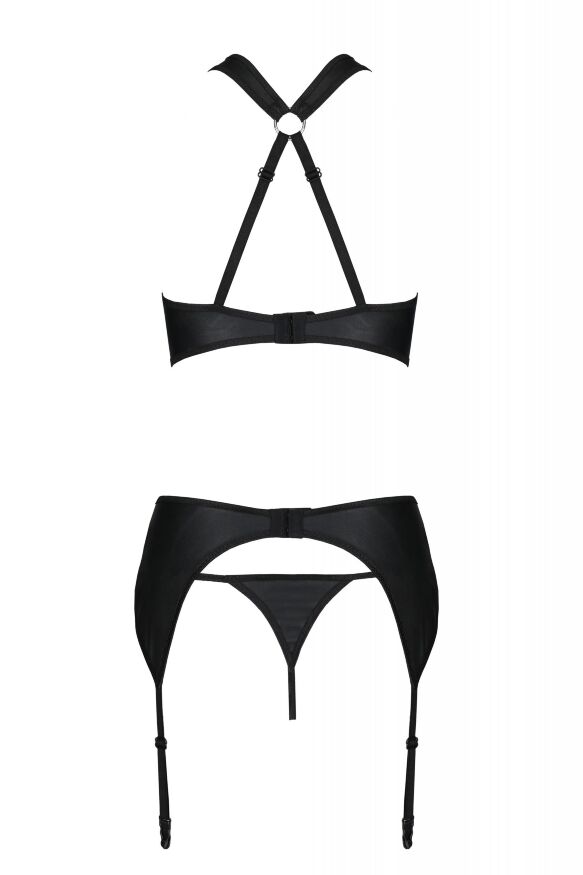 Комплект нижньої білизни в сіточку AMANDA SET black S/M - Passion