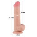 Реалистичный член с двигающейся кожей Sliding-Skin Dual Layer Dong 8" Flesh
