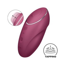 Елегантний кліторальний вібратор з пульсацією - Satisfyer Tap & Climax 1 Red