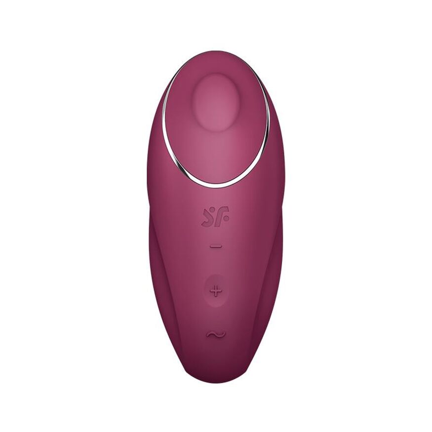 Елегантний кліторальний вібратор з пульсацією - Satisfyer Tap &amp; Climax 1 Red