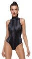Спокусливе боді приталеного крою з ефектом другої шкіри 2643111 Cottelli Collection Body Snake - black - XL