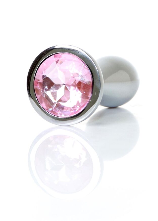 Анальна пробка - Jewellery Silver Plug M Pink