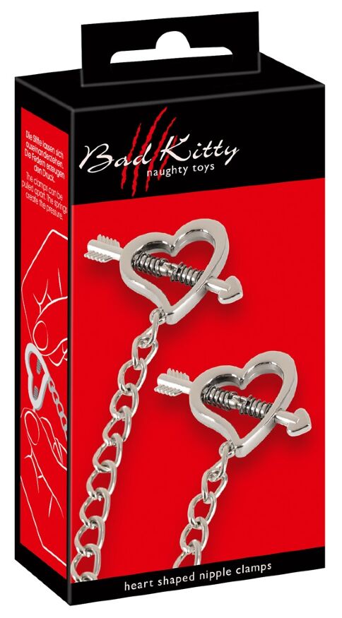 Зажимы на соски Bad Kitty Heart shaped nipple