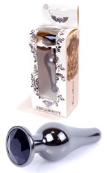 Анальная пробка Boss Series - Jewellery Dark Silver BUTT PLUG Black, BS6400056