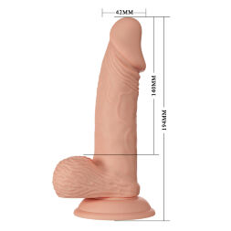 Недорогий член із рухомою шкірою Beautiful Encounter Zebulon Dildo 7,6"