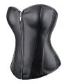 Корсет із застібкою блискавкою Star Night Sexy Leather і шнурівкою, чорний, S (без коробки)