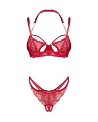 Комплект Obsessive Matildea 2-pcs crotchless set 2XL/3XL