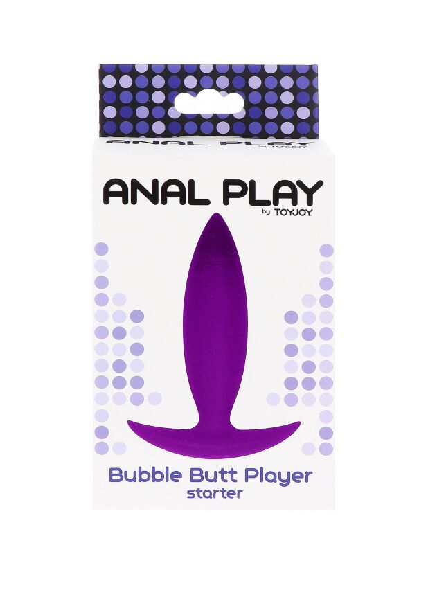Анальная пробка Toy Joy Anal Play Bubble Butt Player Starter пурпурная, 10х2,5 см