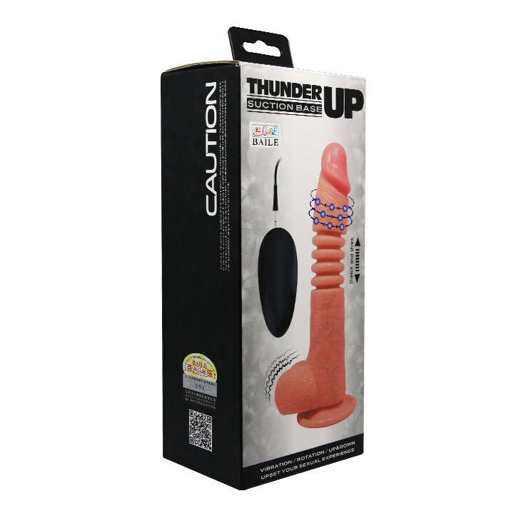Вібратор на присосці - Thunder Up Vibrating Dildo Flesh