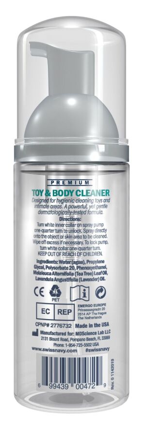 Очищающая пенка Swiss Navy Toy &amp; Body Cleaner 47 мл (без пленки!!!)