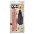 Вибратор реалистичный с присоской Chisa T-skin ReaL, на пульте, бежевый, 21.4 х 4 см
