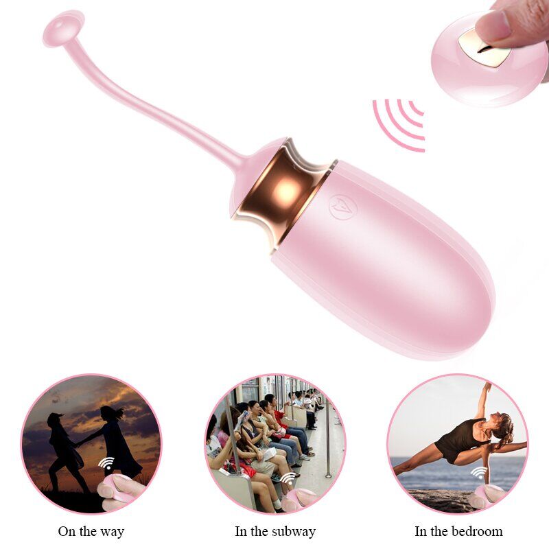 Виброяйцо с подогревом и пультом ДУ - Vibrating Silicone Love EGG USB, BS6300037
