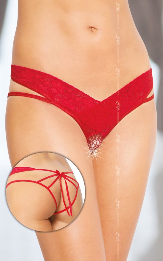 Жіночі стрінги - Thongs 2438, red - M/L