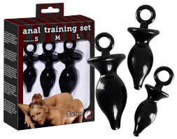 Набір з трьох анальних пробок каплевидної форми різного розміру Anal Training Set