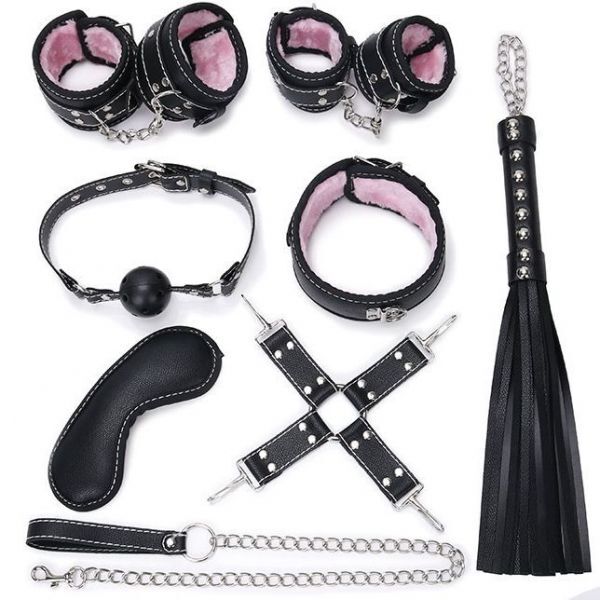 Набор для БДСМ игр Bondage Black and Pink Set