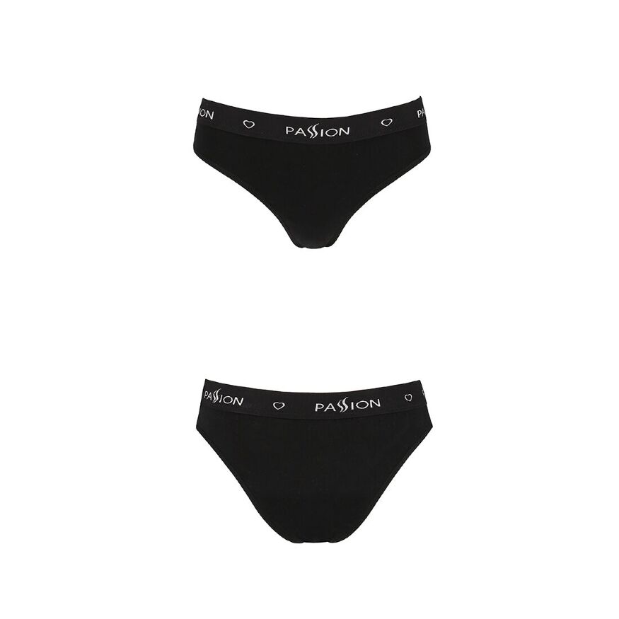 Трусики-слипы из хлопка с эластаном PS004 PANTIES black M - Passion