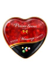 Распродажа!!! Массажная свеча-сердечко Plaisirs Secrets Bubble Gum (35 мл) (срок 05.2026)
