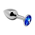 Анальная пробка Alive Mini Metal Butt Plug Blue L