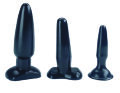 Набор анальных пробок LIQUORICE DIP 3PCS BUTT PLUG SET BLACK