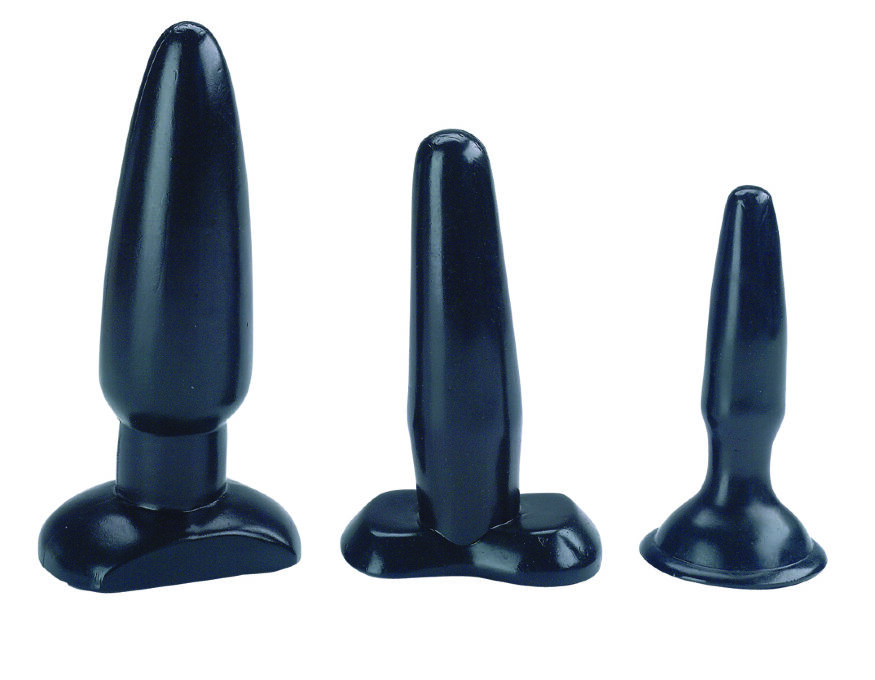 Набор анальных пробок LIQUORICE DIP 3PCS BUTT PLUG SET BLACK
