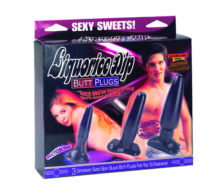 Набор анальных пробок LIQUORICE DIP 3PCS BUTT PLUG SET BLACK