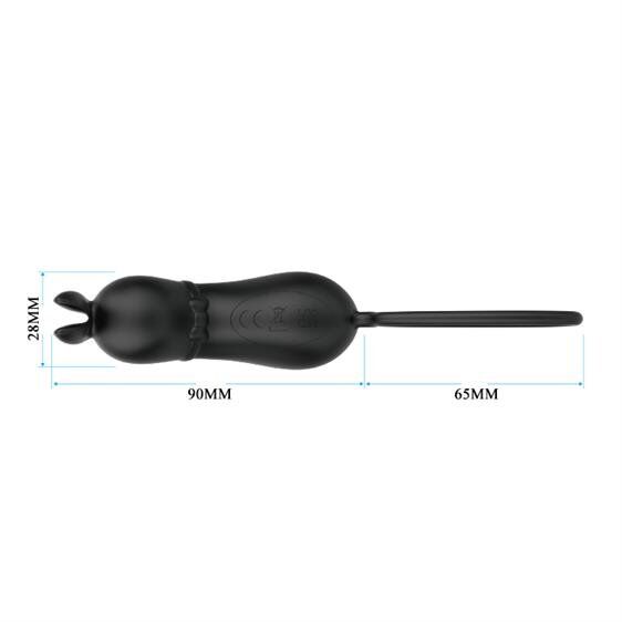 Незвичне віброяйце у вигляді кролика- Pretty Love Rosalie Vibro Stimulator Black