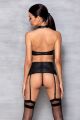 Комплект белья с поясом для чулок NANCY SET black S/M - Passion