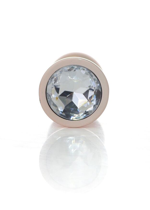 Анальна пробка - Jewellery Pearl Gold Plug Clear M