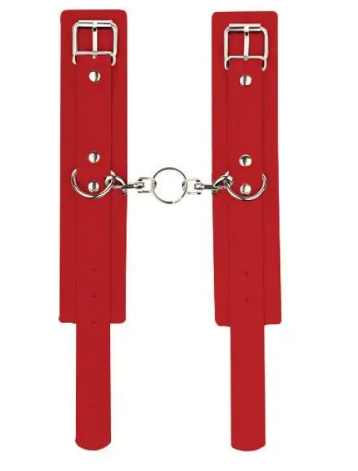 Наручники Leather Standart Hand Cuffs, Red
