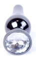 Анальная пробка Boss Series - Jewellery Dark Silver BUTT PLUG Clear, BS6400057