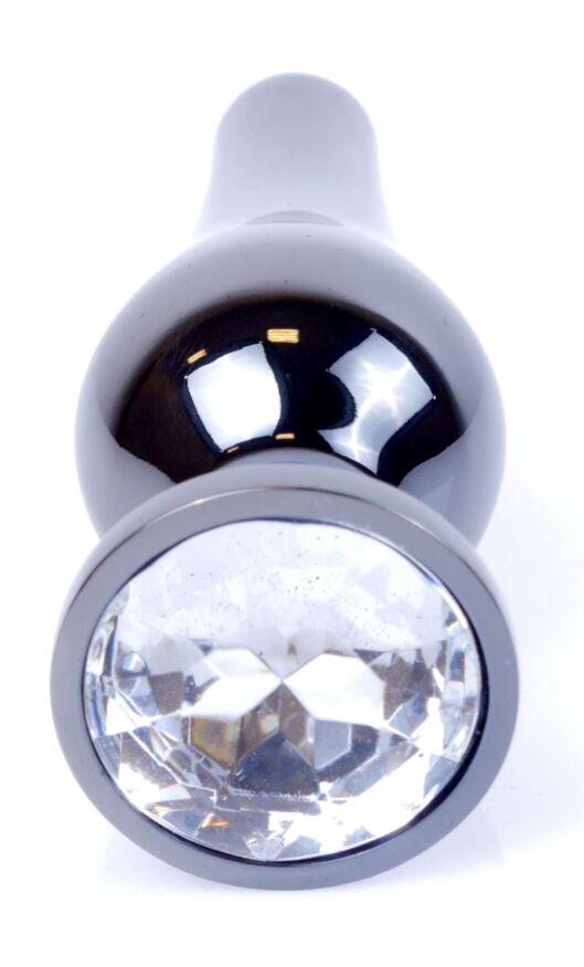 Анальная пробка Boss Series - Jewellery Dark Silver BUTT PLUG Clear, BS6400057