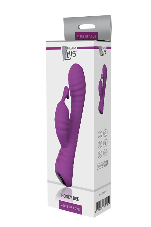Двойной вибратор Dream Toys VIBES OF LOVE HONEY BEE PURPLE