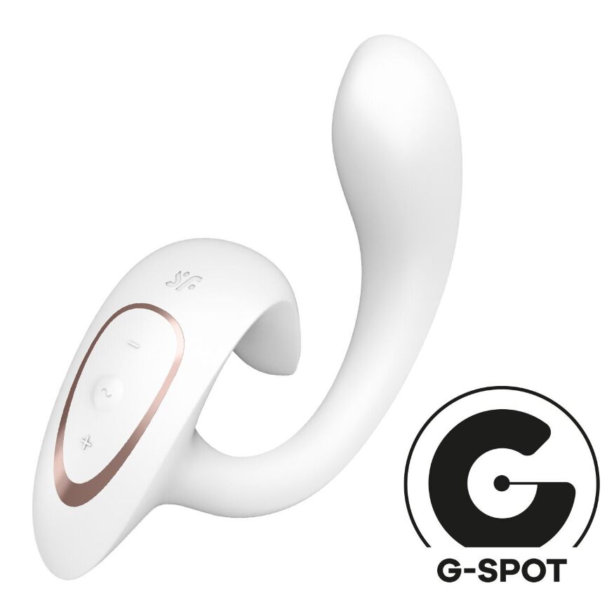 Вагинально-клиторальный вибратор Satisfyer G for Goddess 1 White, 2 мотора(мятая упаковка!!!)
