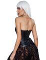 Корсет із застібкою блискавкою Star Night Sexy Leather та шнурівкою, чорний, M  (без коробки)