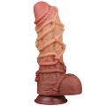 Большой член Lovetoy Dual-Layered Silicone Cock With Rope 10.5" Flesh