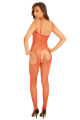 Комбинезон с доступом INDUSTRIAL NET SUSPENDER BODYSTOCKING RED, OS