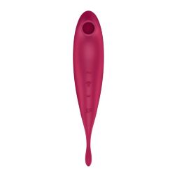 Вибратор с волновой стимуляцией Satisfyer Twirling Pro+ с приложением, красный