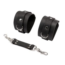 Наручники із натуральної шкіри Flirty Leather - Black, KC00020