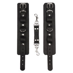 Наручники із натуральної шкіри Flirty Leather - Black, KC00020