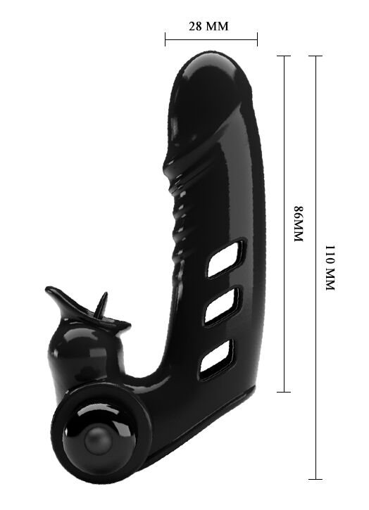 Клиторальный стимулятор на палец Pretty Love - Corbin Finger Black, BI-014859