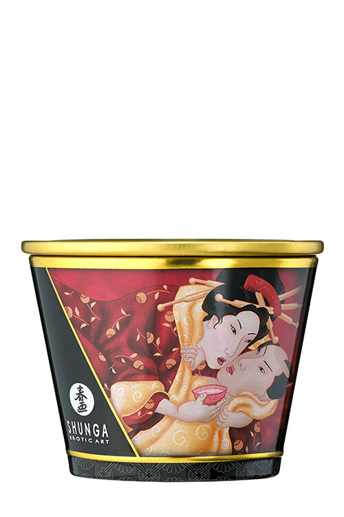 Массажная свеча MASSAGE CANDLE SPARKLING STRAWBERRY WINE, 170 мл