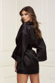Атласный халатик ALL SATIN ROBE BLACK, XL