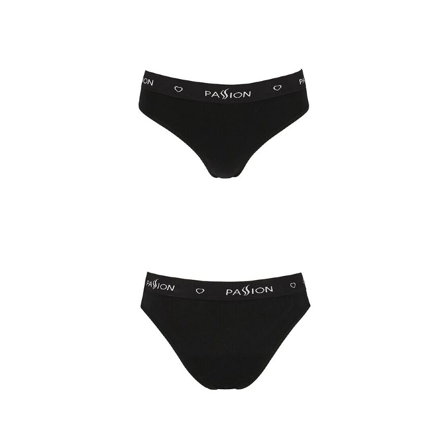 Трусики-слипы из хлопка с эластаном PS004 PANTIES black S - Passion