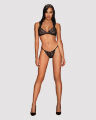 Комплект мереживної білизни Obsessive Elisetta set Black L / XL