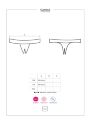 Мереживні танга з доступом Obsessive Contica crothchles thong S/M, чорні